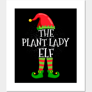 Plant Lady Elf Family Matching Christmas Group Funny Gift Posters and Art